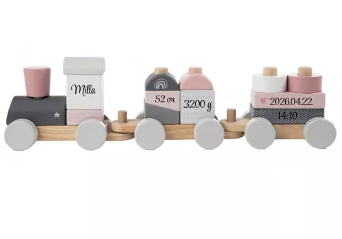 Label-Label személyre szabható favonat- Rózsaszín