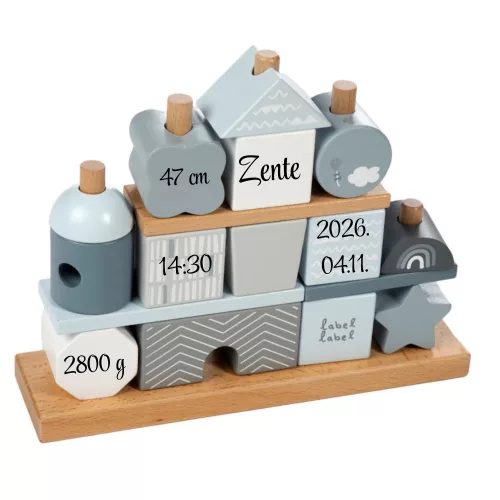Label-Label személyre szabható emlékőrző formaépítő-Kék