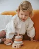 Label-Label személyre szabható montesszori toronyépítő - Nugát színben, fajáték