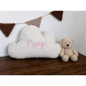 Személyre szabható Teddy felhő díszpárna 