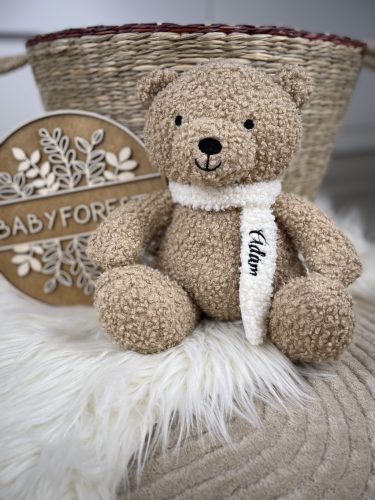 Jollein névre szóló plüss maci-Sötét bézs