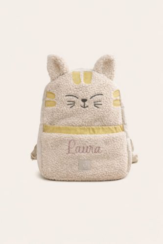 Jollein névre szóló hímzett gyerek hátizsák-Cica