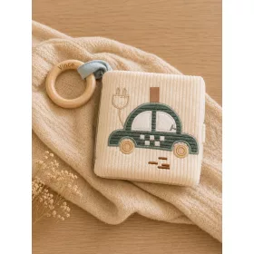 Névre szóló textil foglalkoztató babakönyv - On The Go
