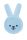 MAM Szájápoló nyuszi 0+ hónap Rabbit blue