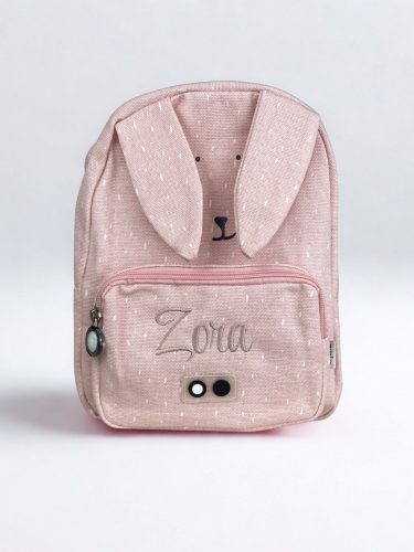 Névre szóló hímzett gyerek hátizsák-Nyuszi