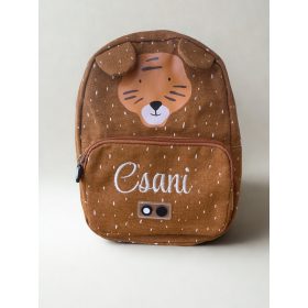 Névre szóló hímzett gyerek hátizsák-Tigris