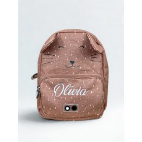 Névre szóló hímzett gyerek hátizsák-Cica