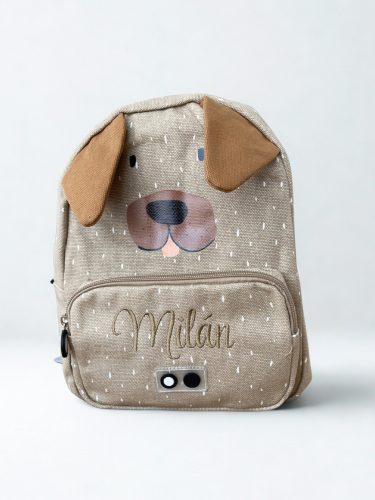 Névre szóló hímzett gyerek hátizsák-Kutya