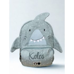 Névre szóló hímzett gyerek hátizsák-Cápa