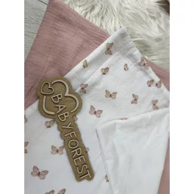 Pelenkázó alátét csomag-Pillangó/Rózsaszín