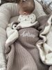 Névre szóló kötött babatakaró-Mintás TEDDY