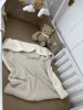 Puha meleg kötött babatakaró egyedi hímzéssel