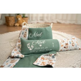   Egyedi születési emlékpárna valós méretekkel+hímzett takaró-AJÁNDÉK RÁGÓKA