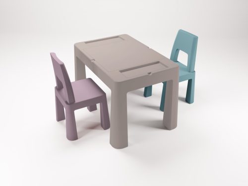 Tega Baby multifun játékasztal+szék szett-Szürke, hanga, türkíz